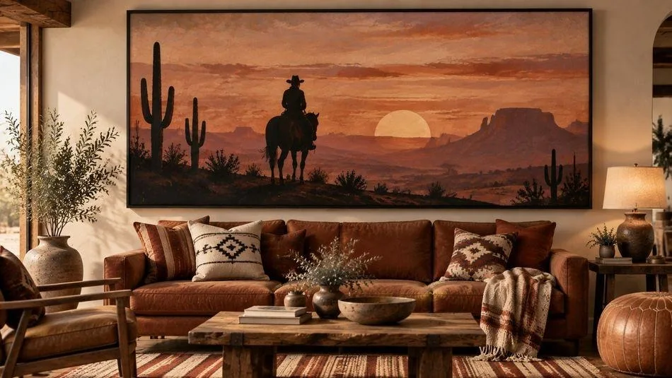 Horses, longhorns & Western wall art