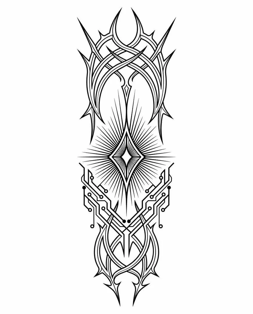 Cybersigilism inner forearm tattoo