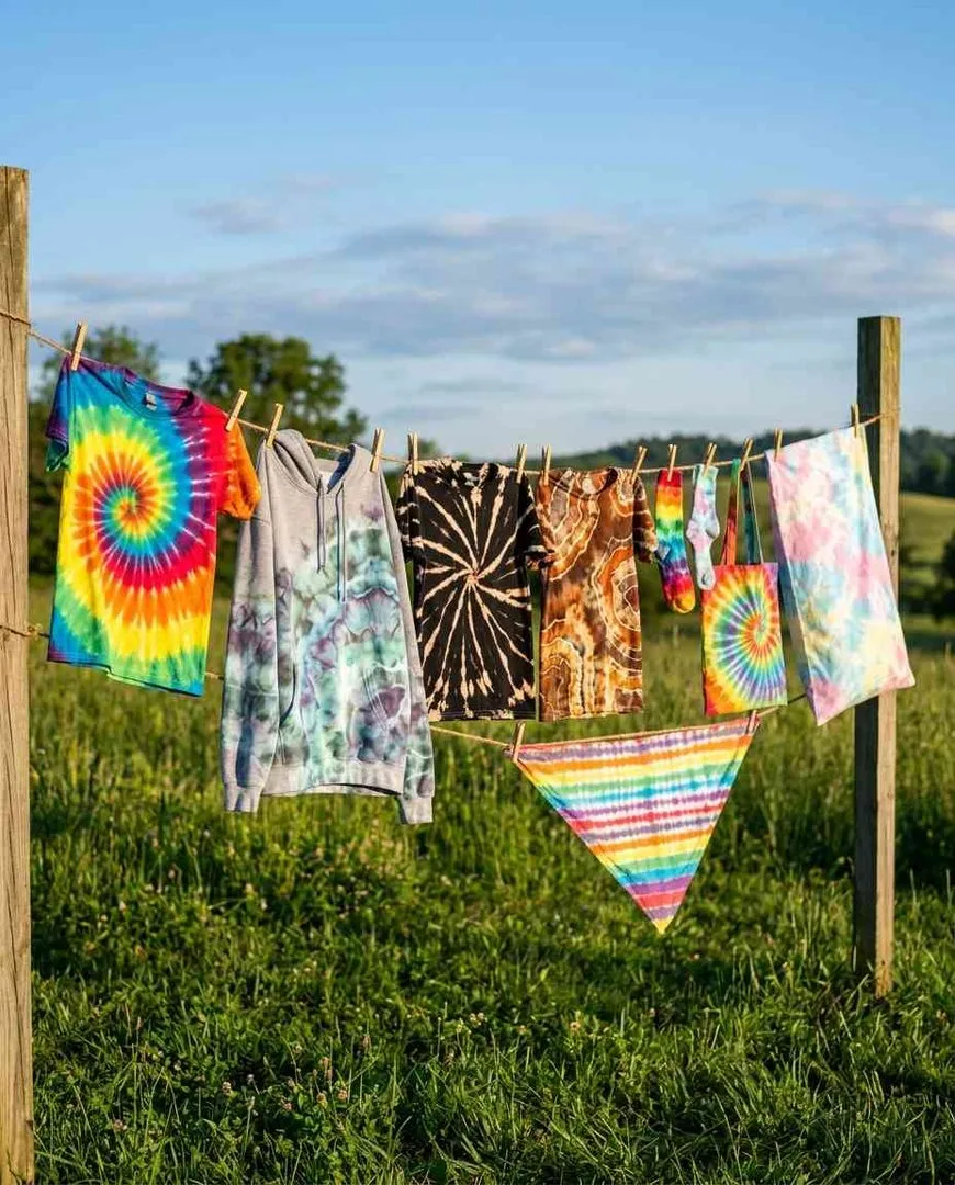 Finished tie dye collection