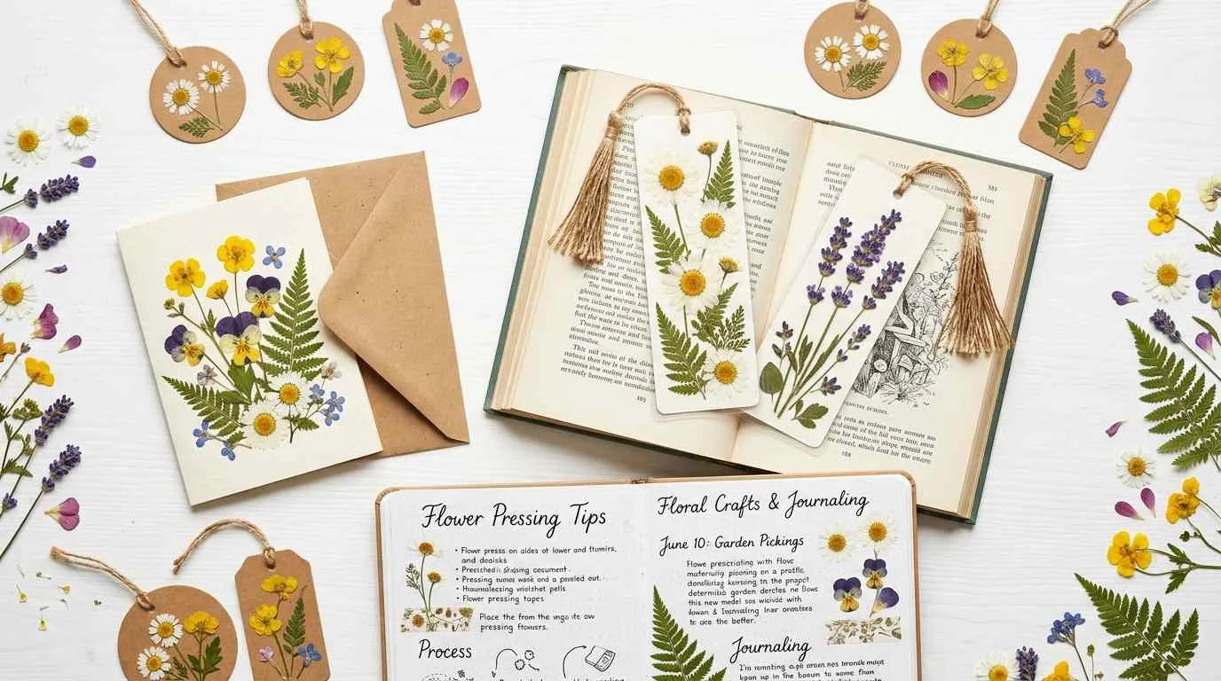 Pressed flower paper crafts – Pressed Flower Scrapbook Layouts