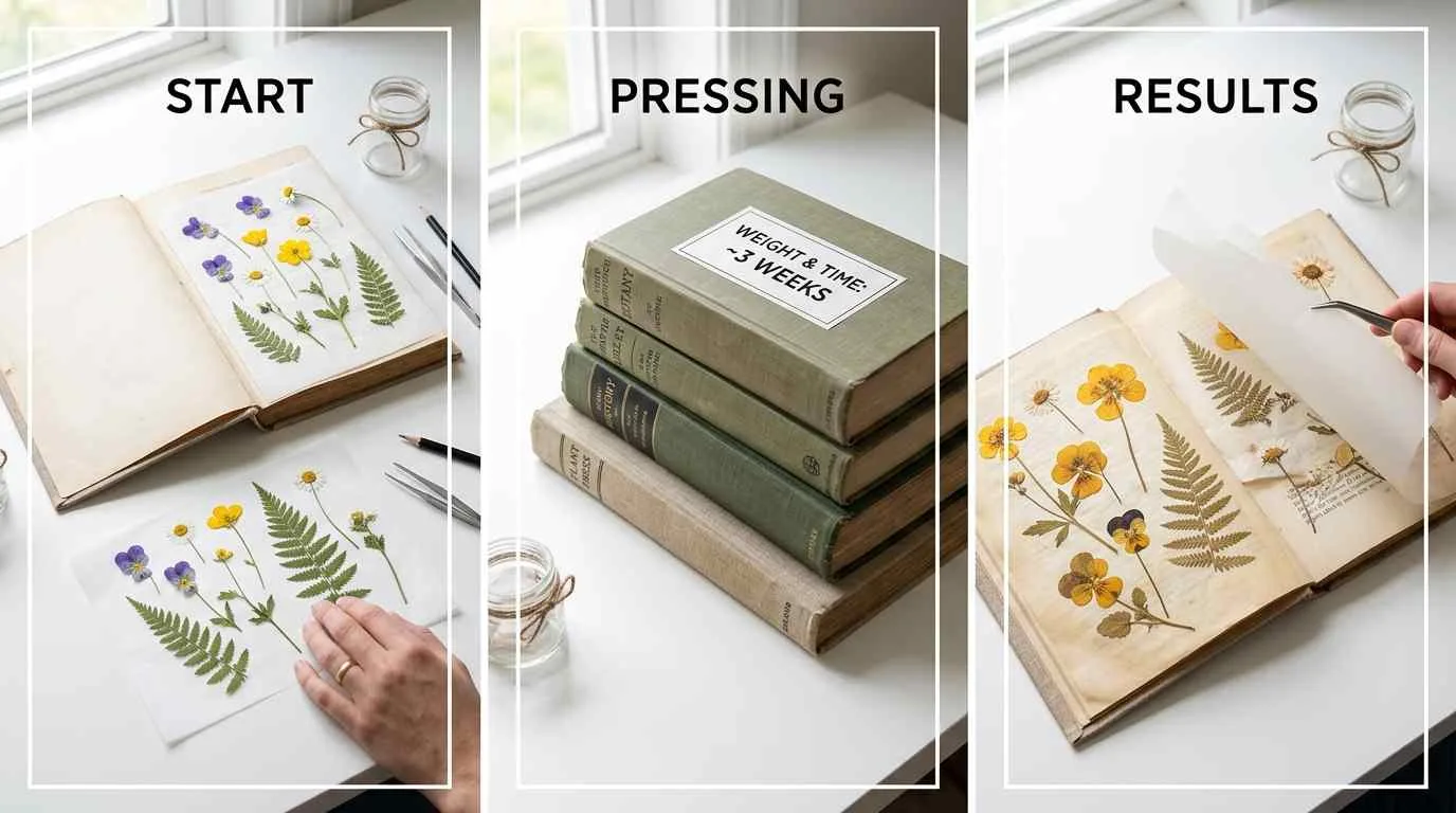 Step-by-step pressed flower art ideas