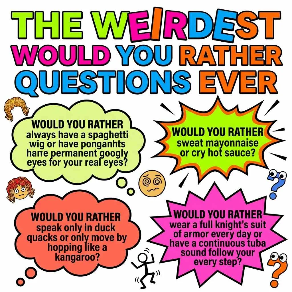 THE WEIRDEST WOULD YOU RATHER QUESTIONS EVER'