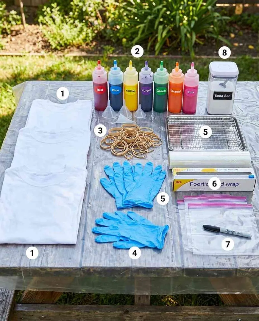 Tie dye supplies