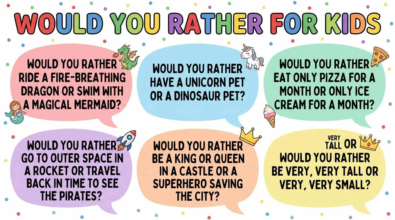 WOULD YOU RATHER FOR KIDS