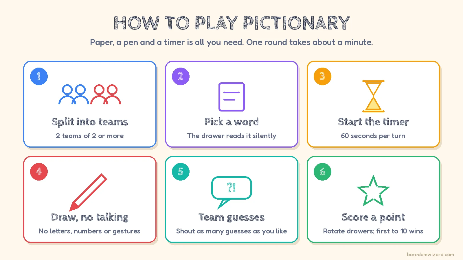 Team Split Generator 500+ Pictionary Words (Easy to Hard) + Word Generator 2026